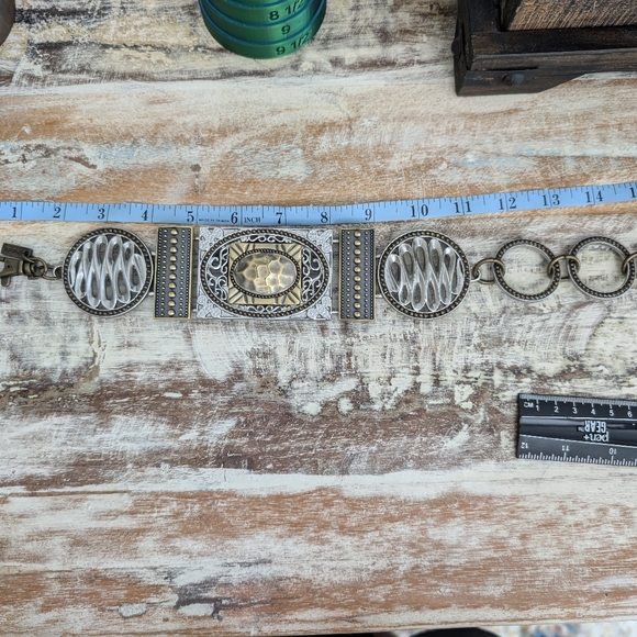 Chico's Belt, Retired, Chain Medallion, Mixed Metals, 51" - Picture 10 of 12